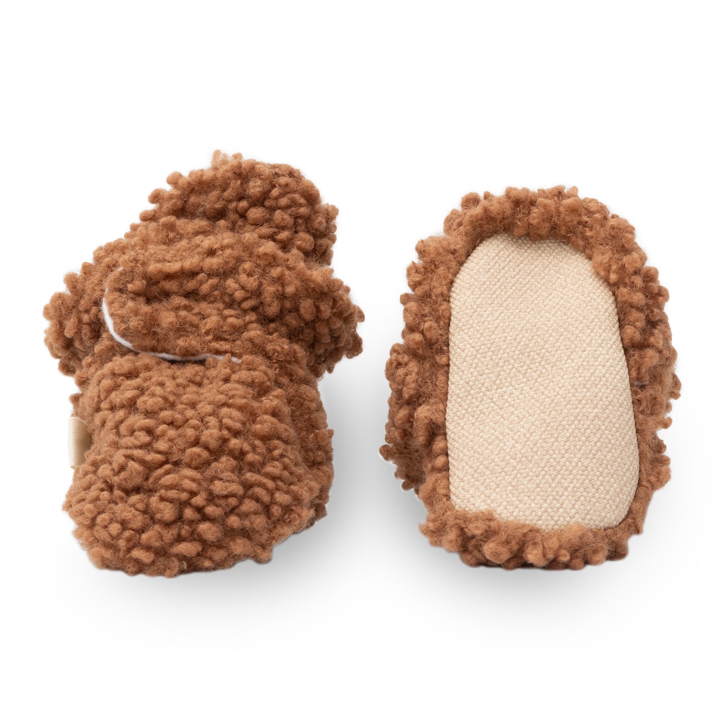 ZUSSEN Antislip Sloffen | Baby Drukknoopjes | Teddy Brown