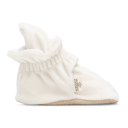 ZUSSEN Antislip Sloffen | Baby Drukknoopjes | Velvet Off white