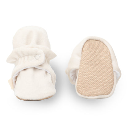 ZUSSEN Antislip Sloffen | Baby Drukknoopjes | Velvet Off white